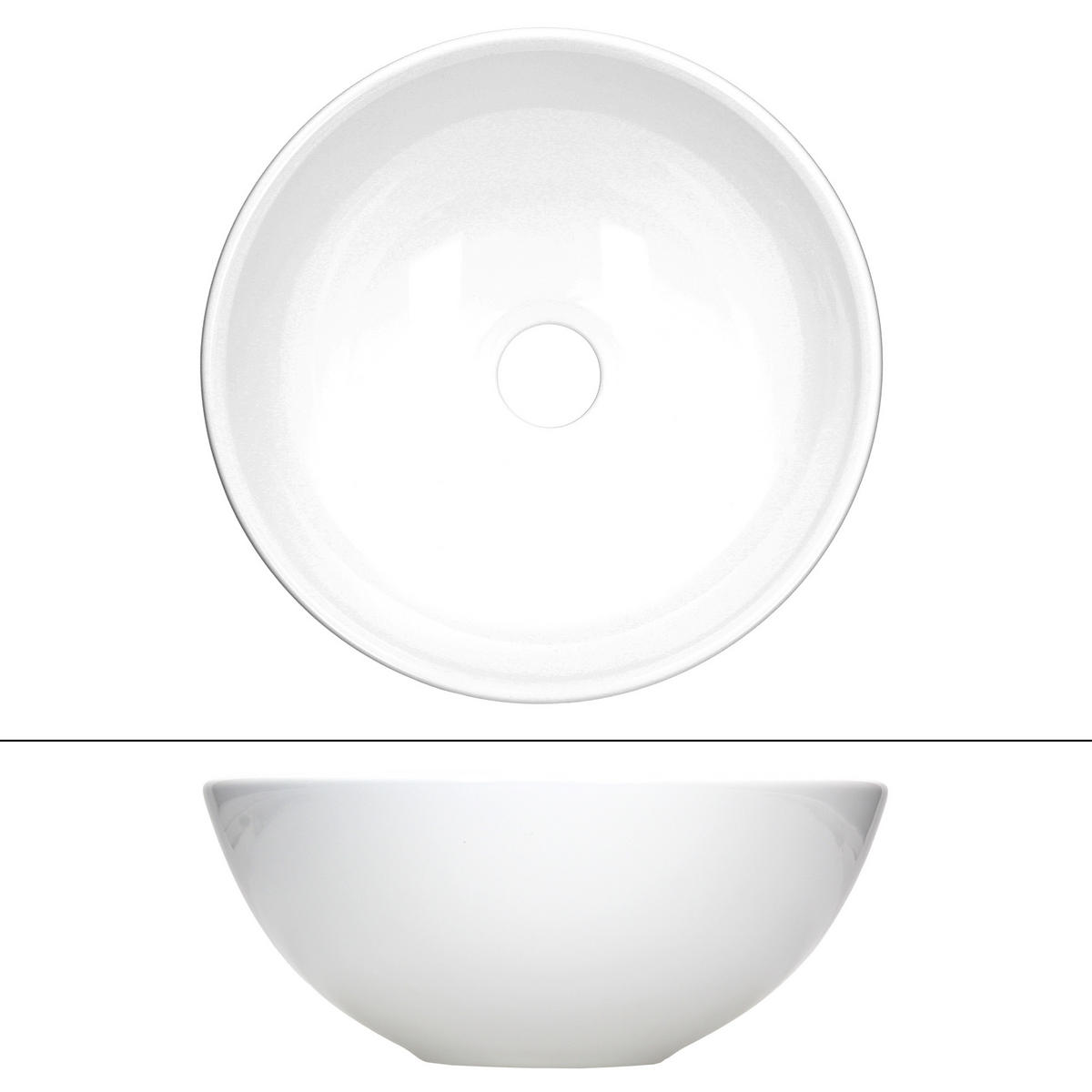 WASCHBECKEN - Weiß, Keramik (28/11.6/28cm) - ML-DESIGN