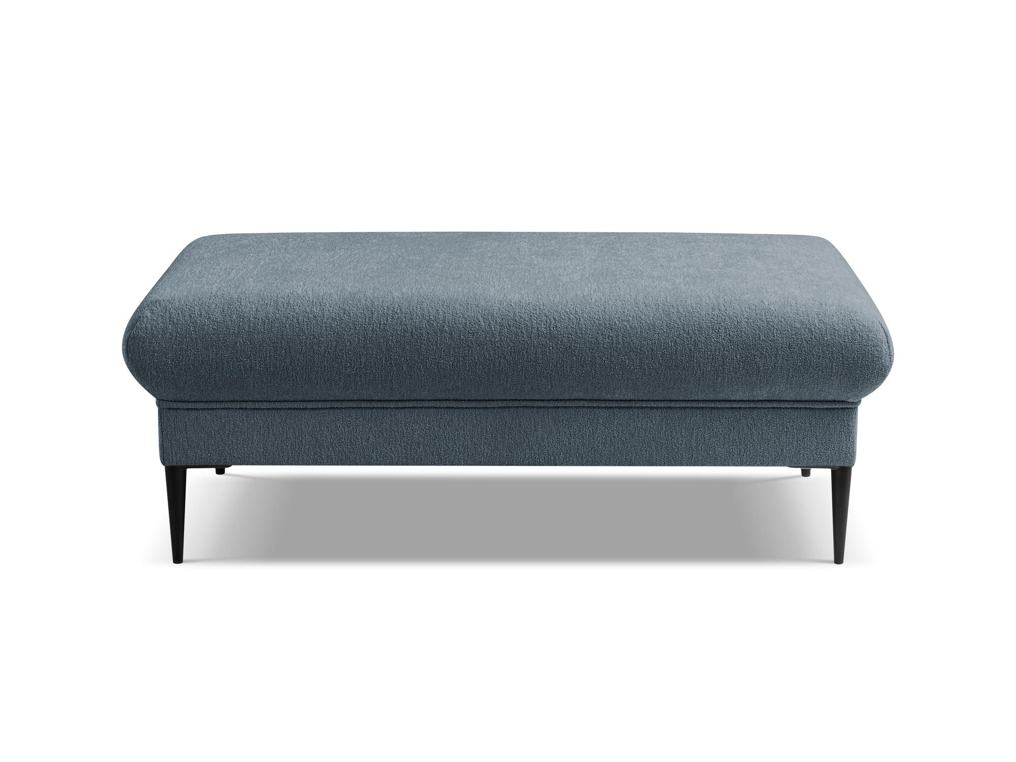 POUF Chenille Stoff Blau - Blau/Schwarz, Holzwerkstoff/Textil (111/88/60cm) - Makamii