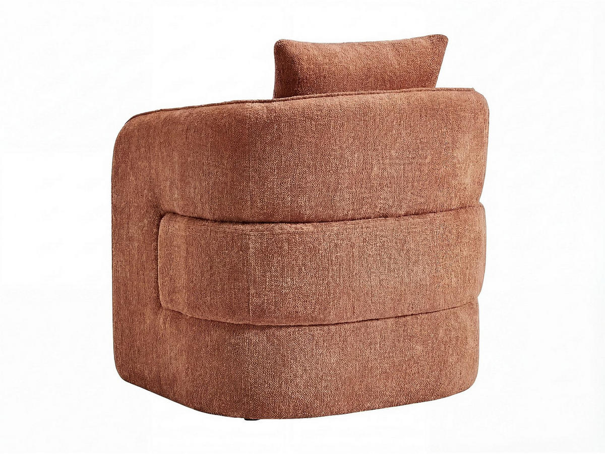 SESSEL aus meliertem Stoff – Terrakotta – LANITO - Braun, Textil (79/85/78cm) - Vente-Unique