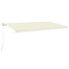 MARKISE Manuell Einziehbar 600x350 cm Creme - Creme, Metall (600/350/350cm) - furnicato