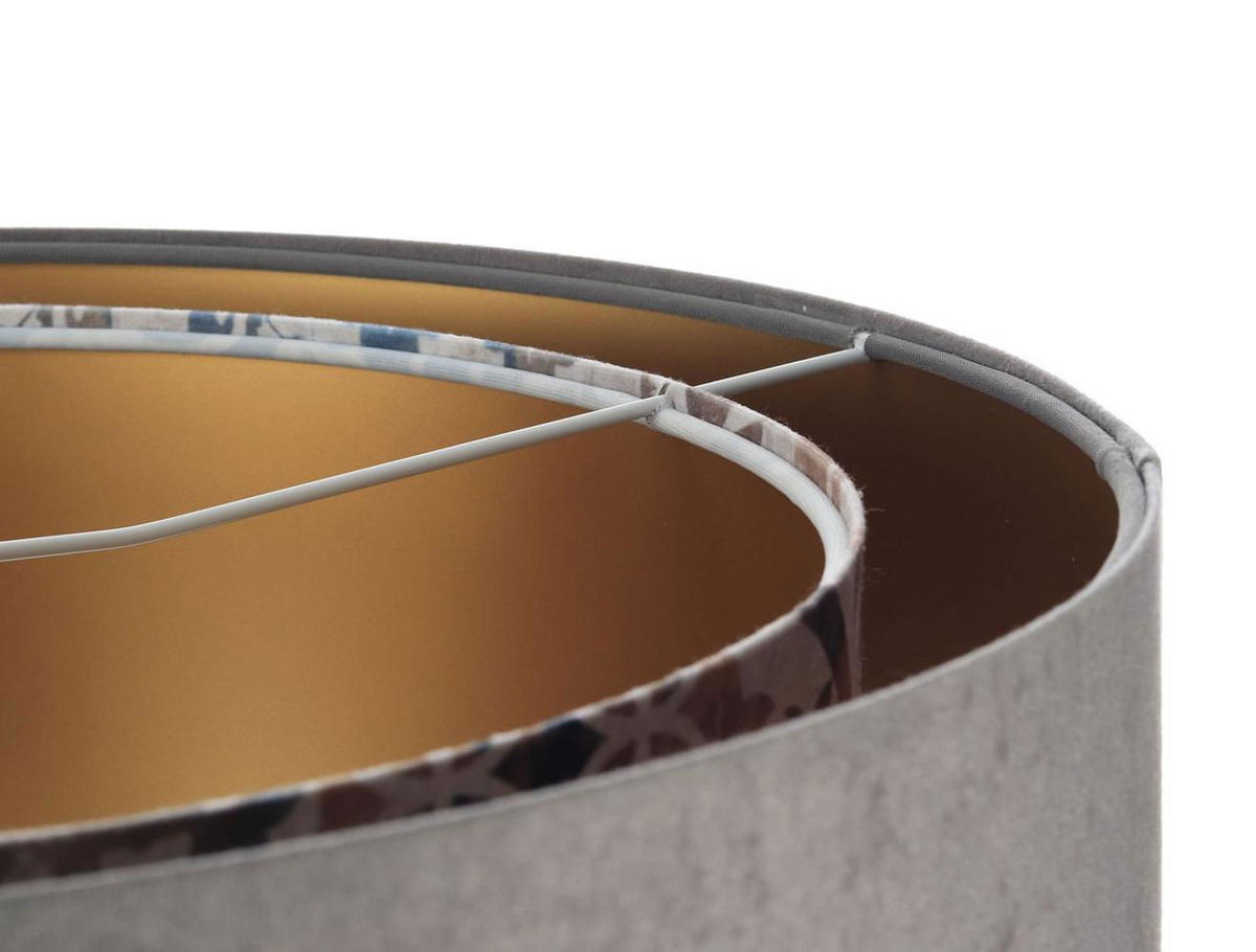 HÄNGELEUCHTE Grau 50/23 cm - Goldfarben, Kunststoff (50/1/23cm) - ONZENO
