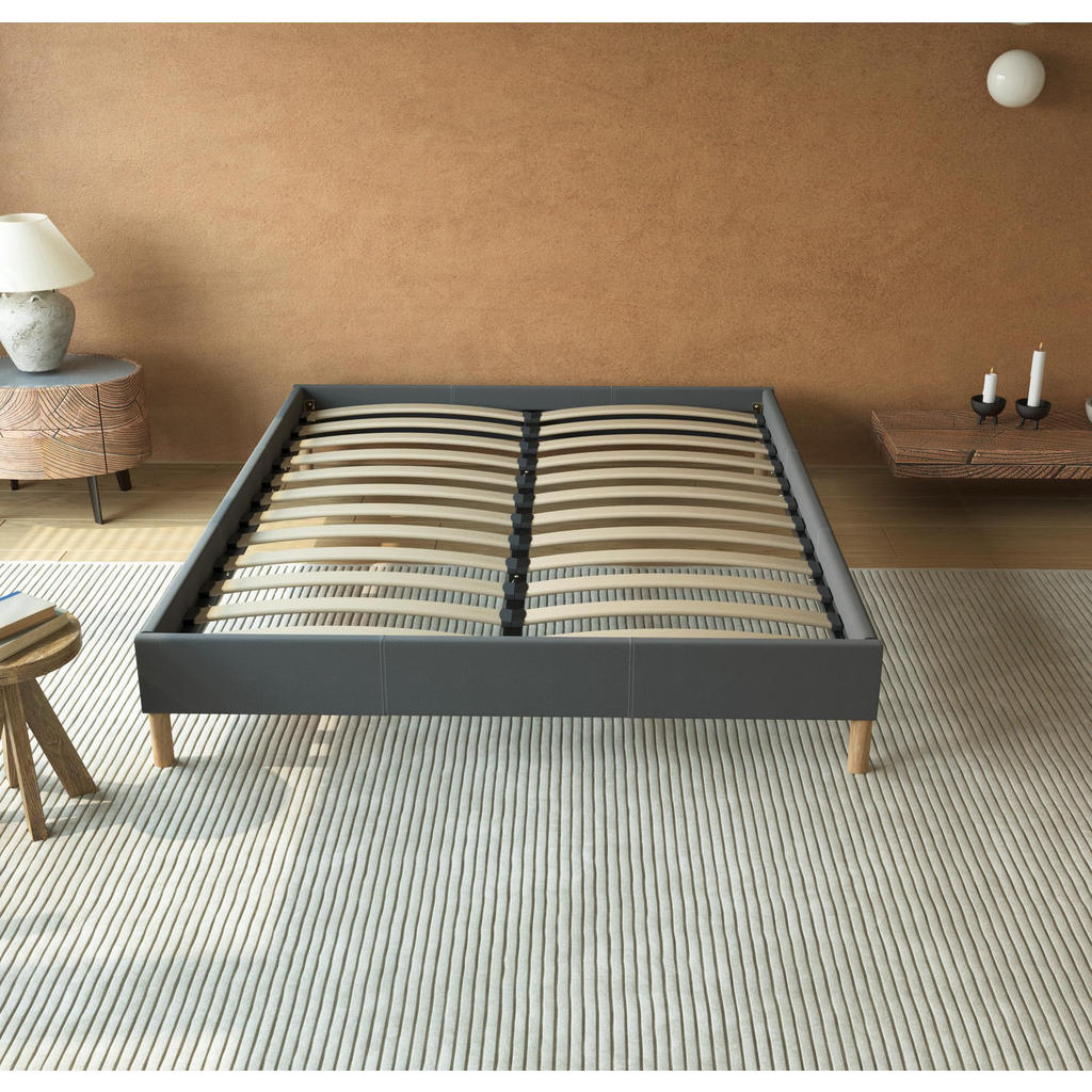 Thumbnail - November Sleep Bett, Grau, Holz, 120x190 cm, Oeko-Tex®, Schlafzimmer, Betten