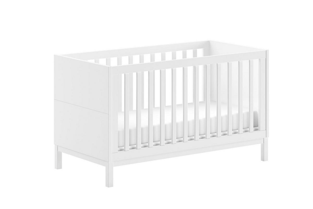 BABYZIMMER SET Keely Kiefer & MDF weiß Baby-/Juniorbett Wickelkommode - Weiß, Holz (74/85/145cm) - 58aufmkessel