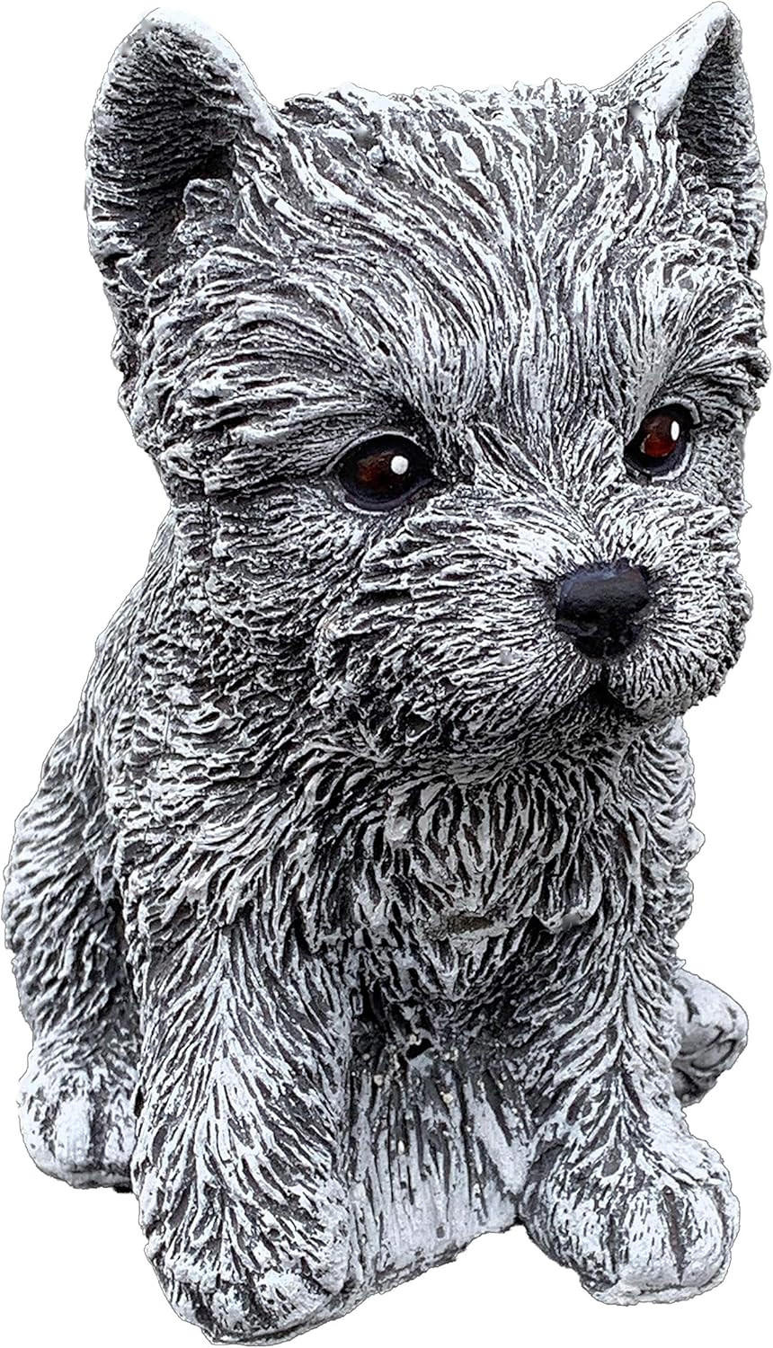 STEINFIGUR Yorkshire frostfest Gartenfigur wetterfest - Grau, Stein (10/15/14cm) - stoneandstyle