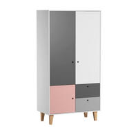 BABYKLEIDERSCHRANK rosa - Rosa, Holzwerkstoff (103.5/201.5/55cm) - Petits-meubles