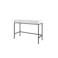 SCHMINKTISCH ZOVA Weiß 104x77x50 cm Little table, Freistehend - Schwarz/Weiß, Holzwerkstoff/Metall (50/104/77cm) - DomoHome