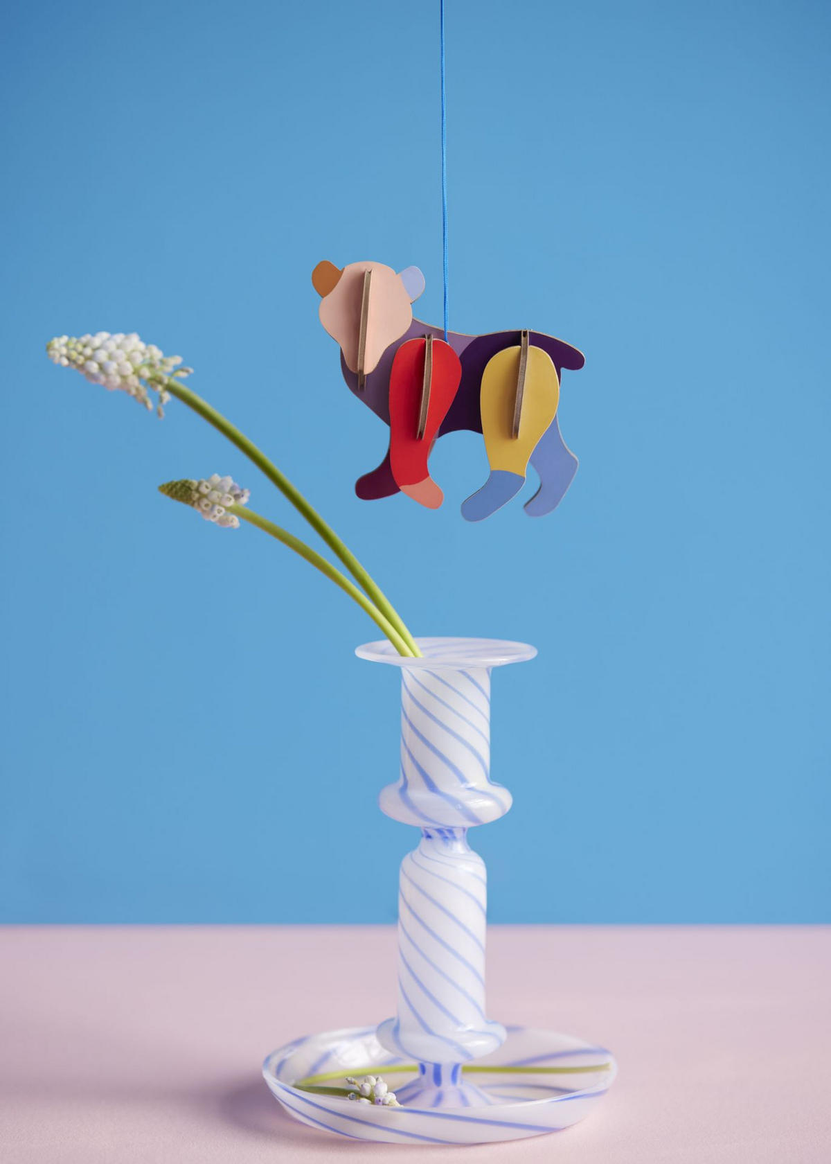 WANDSKULPTUR Bunt 3,2/6,8 cm - Multicolor, Wellpappe (0.05/6.8/9cm) - Studio Roof