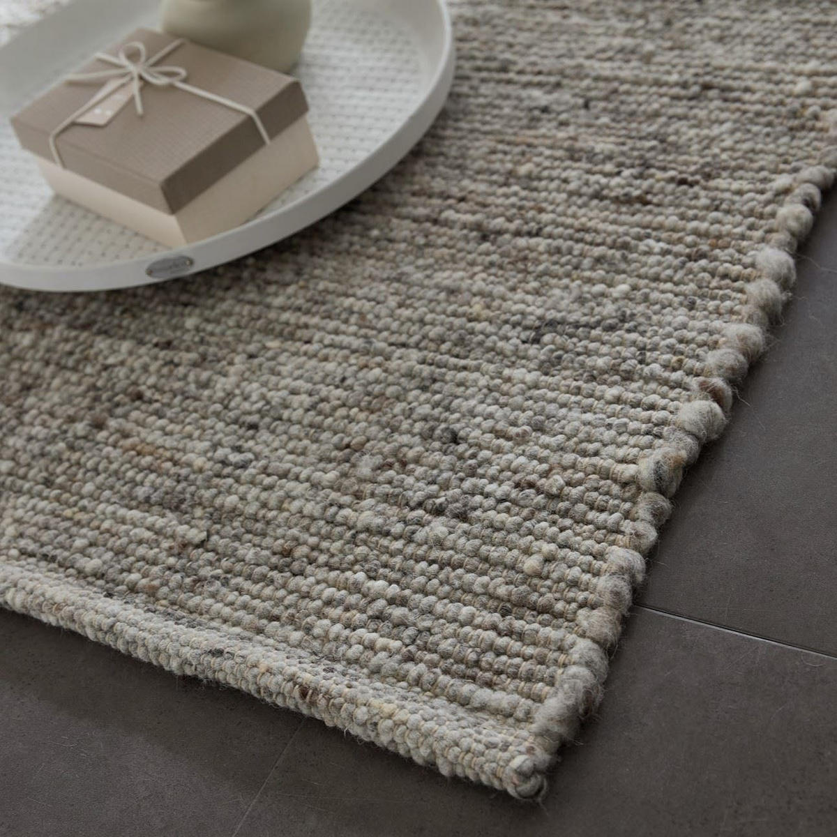 HANDWEBTEPPICH Anden 70x130 cm - Dunkelgrau, Textil (70/130cm) - Rug and Roll
