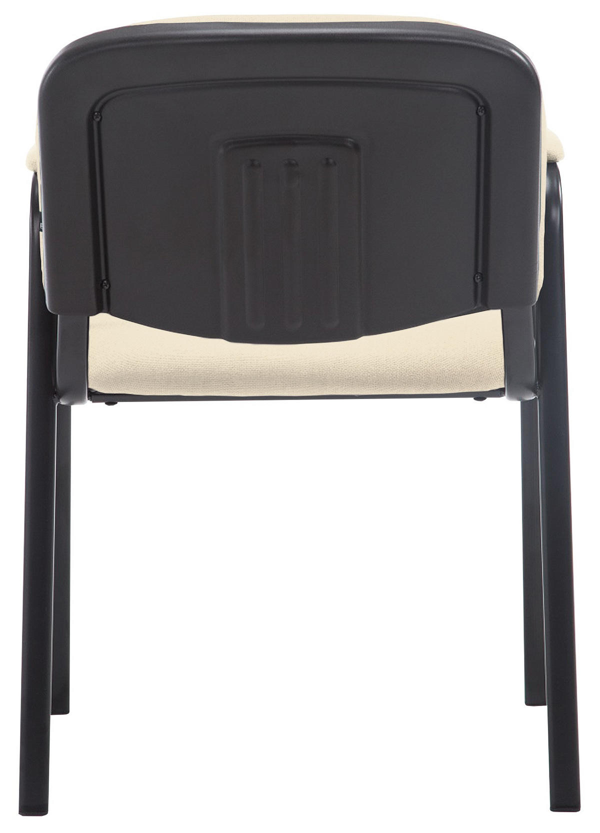 BESUCHERSTUHL Stoff creme - Creme/Schwarz, Textil/Metall (53/79/55cm) - CLP
