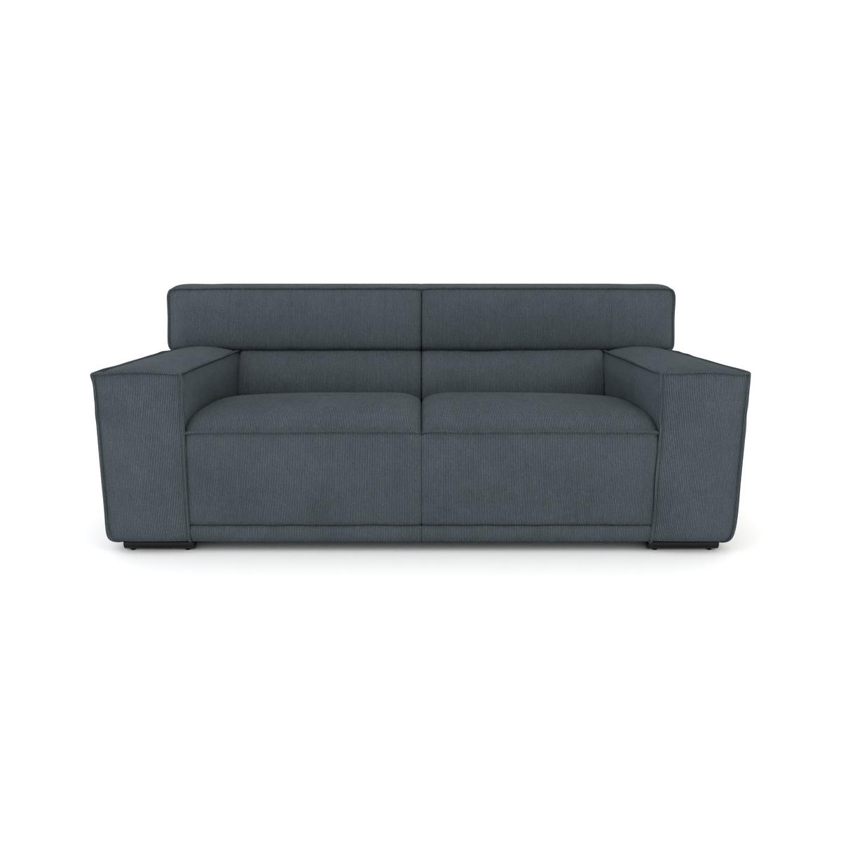 2,5-SITZER Umea Cord Türkis 194/106/78 cm - Blaugrau, Kunststoff/Textil (194/78/106cm) - foamnova