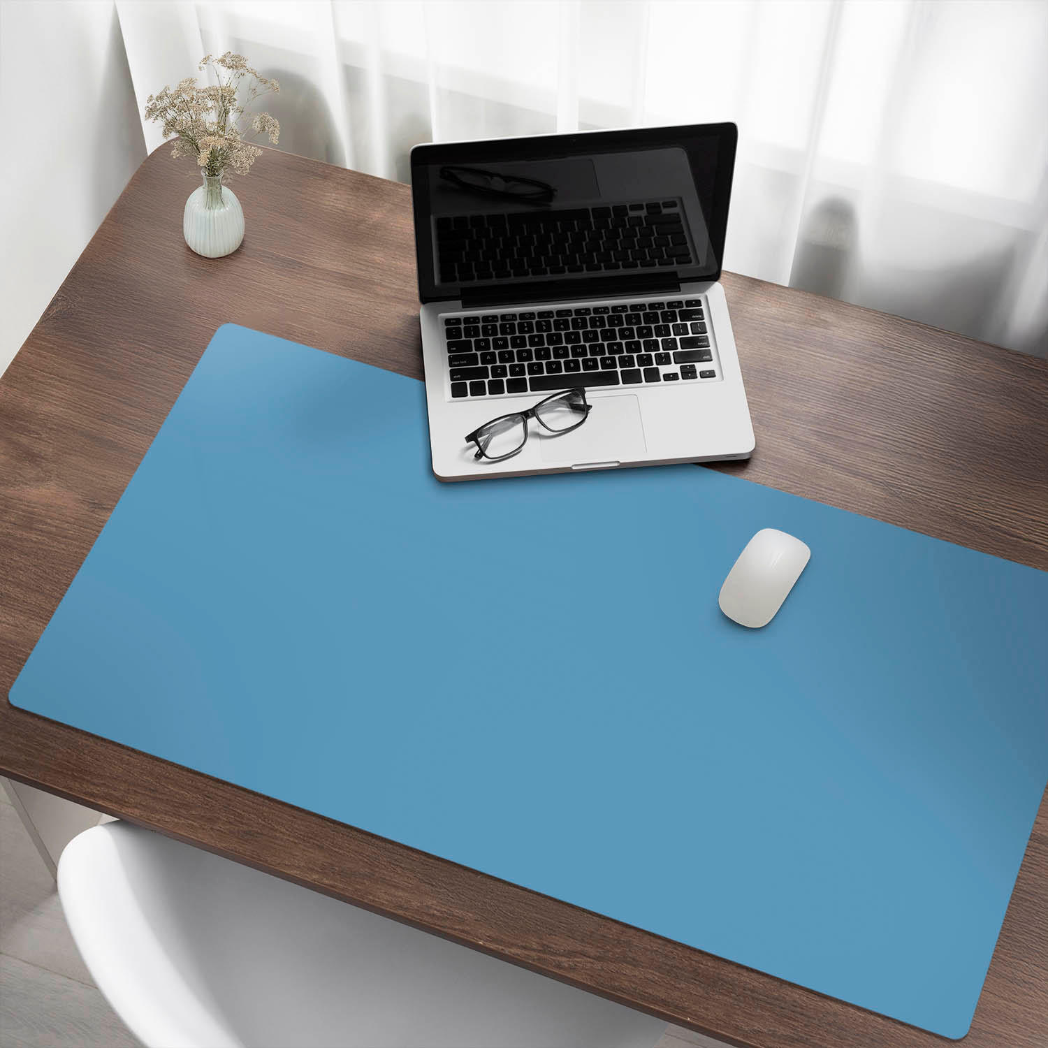 SCHREIBTISCHUNTERLAGE 120x60 cm Blau - Blau, Kunststoff (120/60/1.6cm) - Wallfluent