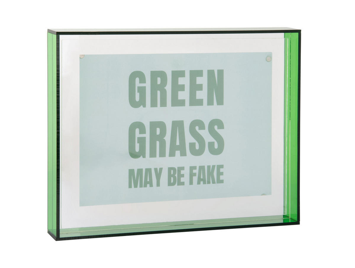 BILDERRAHMEN Gayo Acrylic Grün 3/17/22 cm - Grün, Kunststoff (17/22/3cm) - Present Time