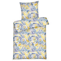 BETTWÄSCHE 135x200 Renforce Bettbezug geblümt Baumwolle Bunte Blumen Blau - Blau, Textil (135/200cm) - Carpe Sonno