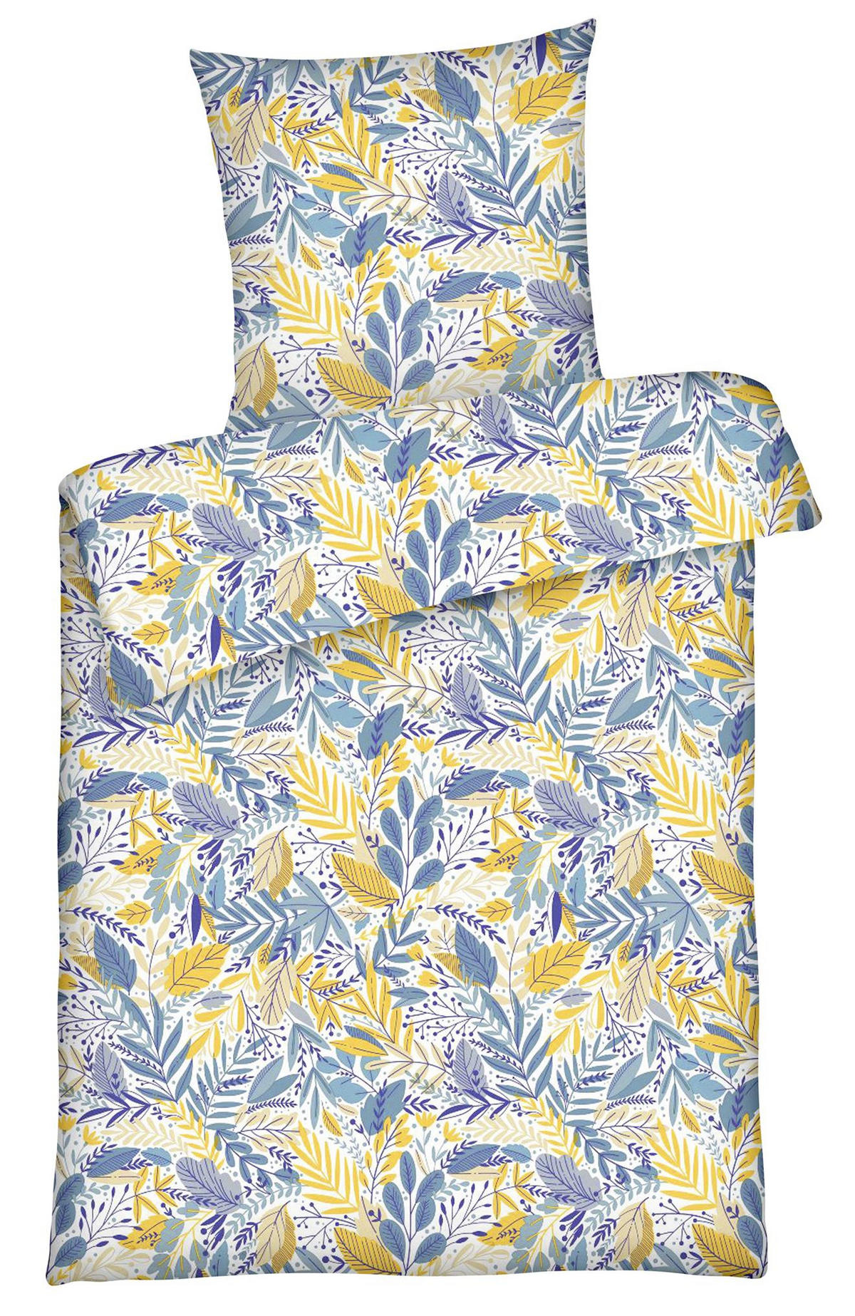 BETTWÄSCHE 135x200 Renforce Bettbezug geblümt Baumwolle Bunte Blumen Blau - Blau, Textil (135/200cm) - Carpe Sonno