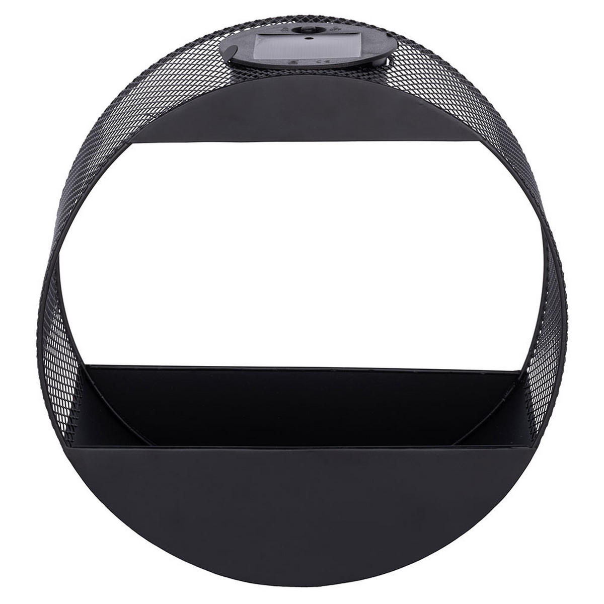 AUSSEN-WANDLEUCHTE LED Solar Metall Schwarz Pflanzgefäß - Schwarz, Metall (12/25/25cm)