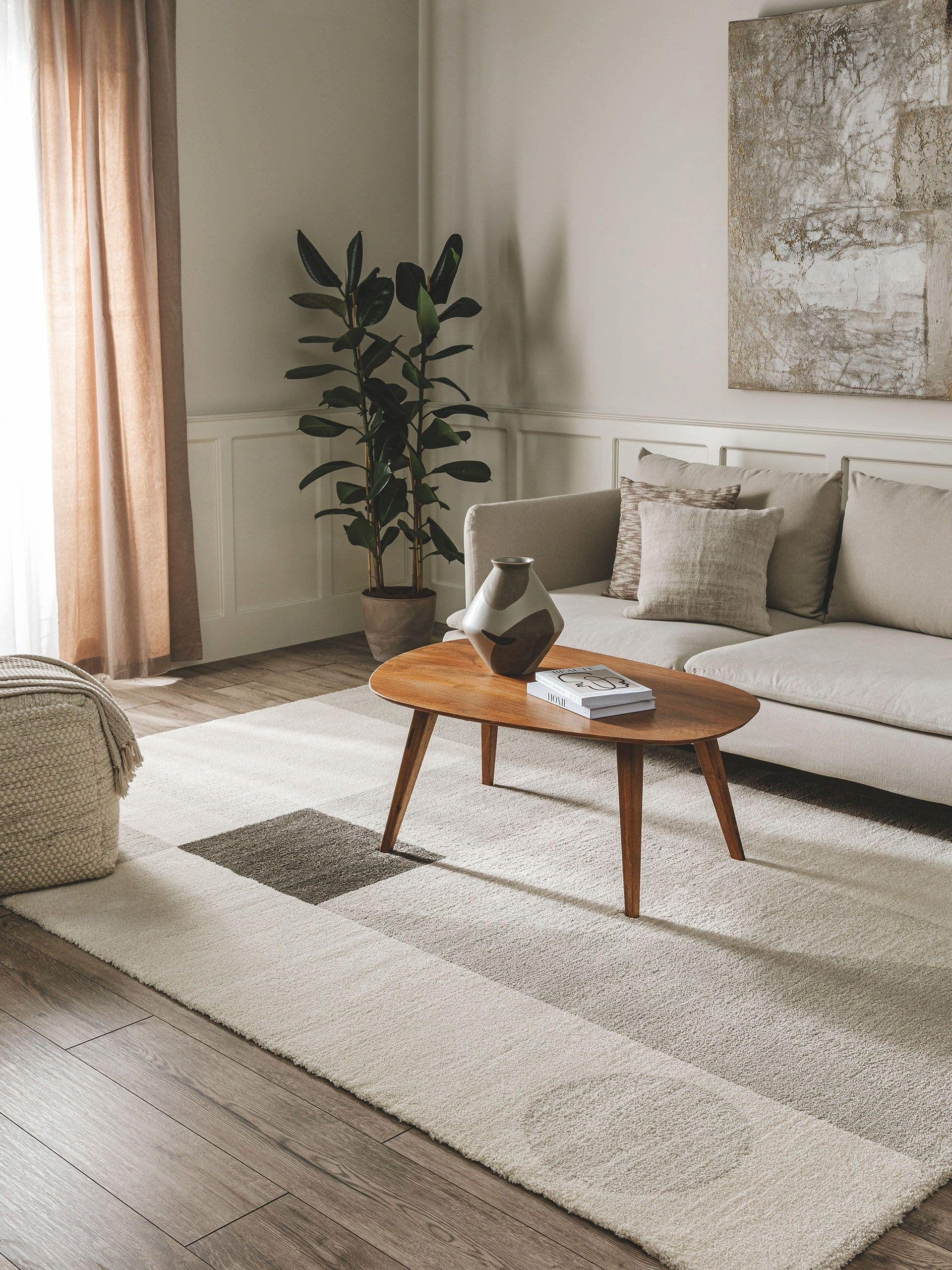 TEPPICH Tacoma Cream/Grau 120x170 cm - Creme, Textil (120/170cm) - benuta Nest