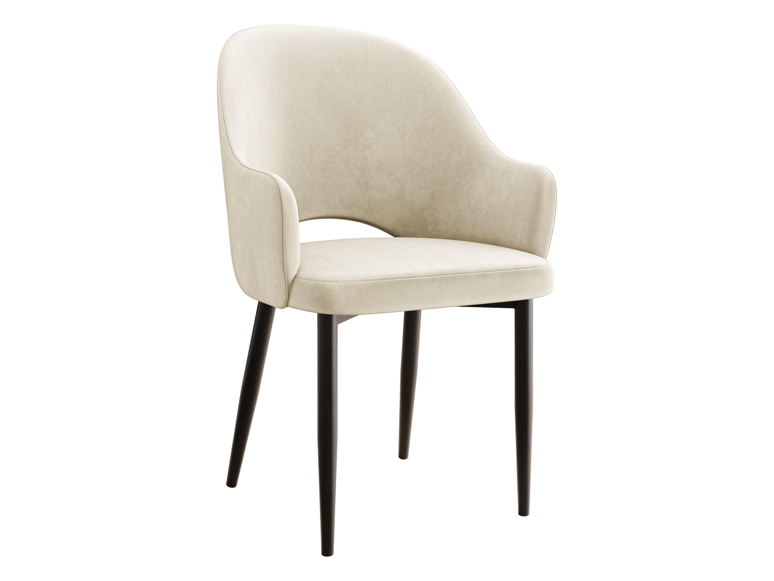 POLSTERSTUHL Rosa - Schwarz/Naturfarben, Textil/Metall (56/87/60cm) - MIRJAN24