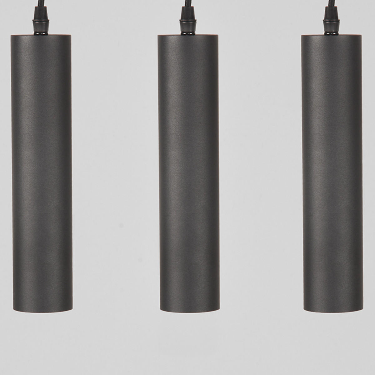 PENDELLEUCHTE Ferroli Schwarz 10/80/120 cm - Schwarz, Metall (10/80/120cm) - LABEL51