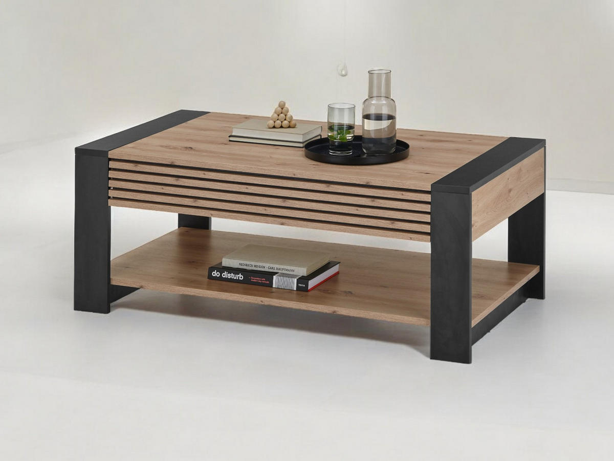 COUCHTISCH Artisan Eiche Dekor 108/60/42 cm - Eichefarben, Holz (60/108/42cm) - moebel dich auf