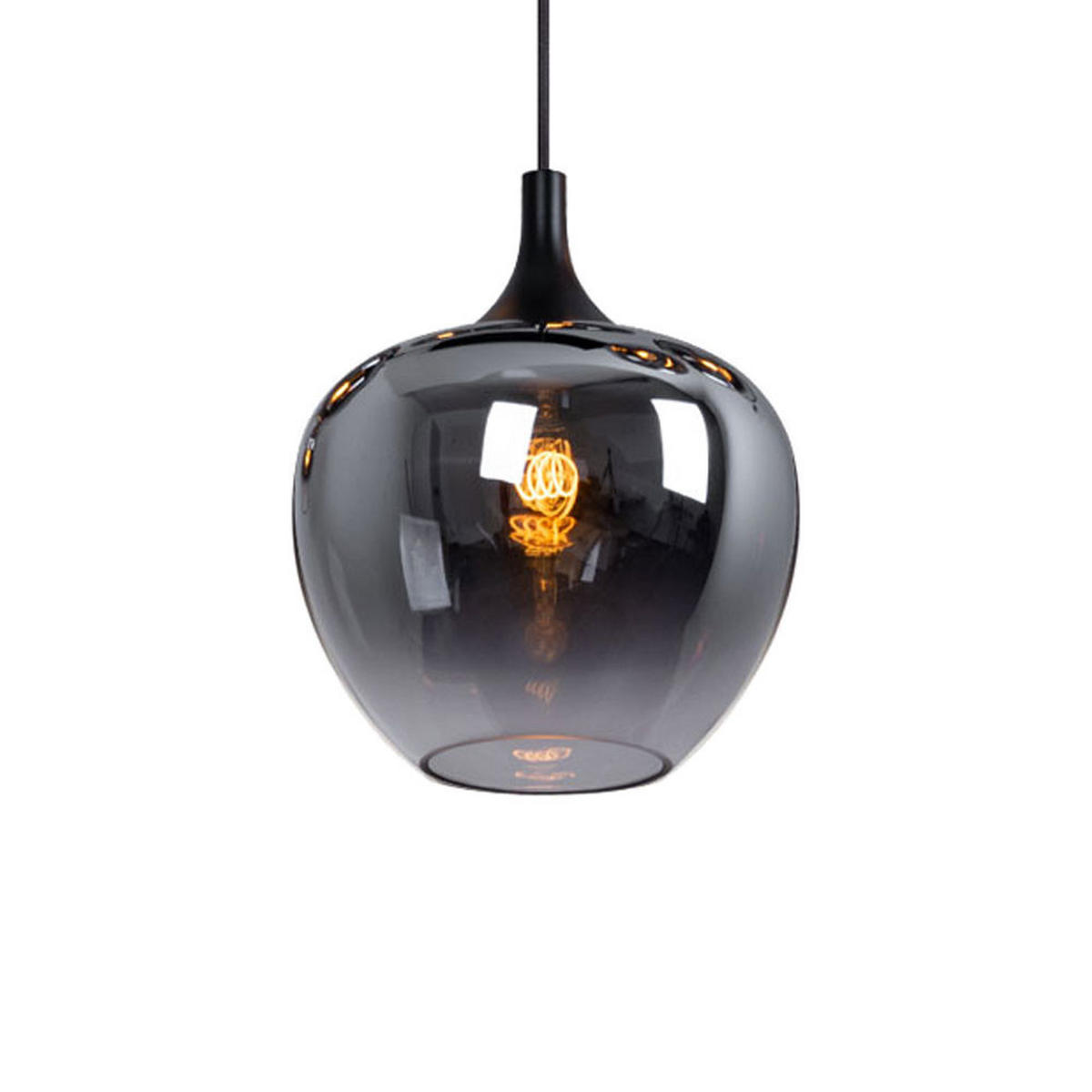 LED HÄNGELEUCHTE Metall Rauchglas Grau MAXY - Grau, Glas (29/29/120cm) - Globo Lighting