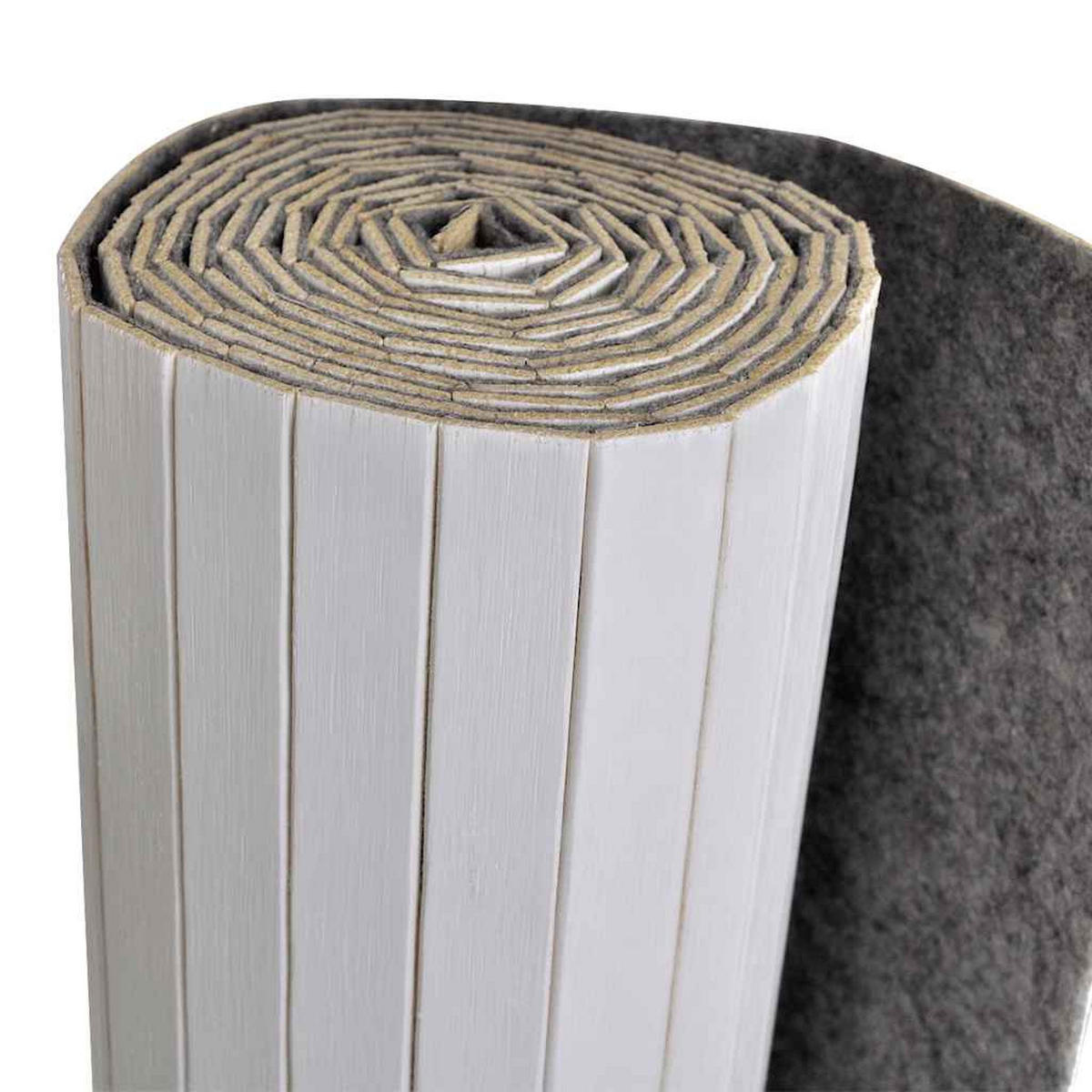 RAUMTEILER Bambus Weiss Breite 250 Cm Höhe 165 Cm - Weiß, Holz (165/250/0.3cm) - vidaXL