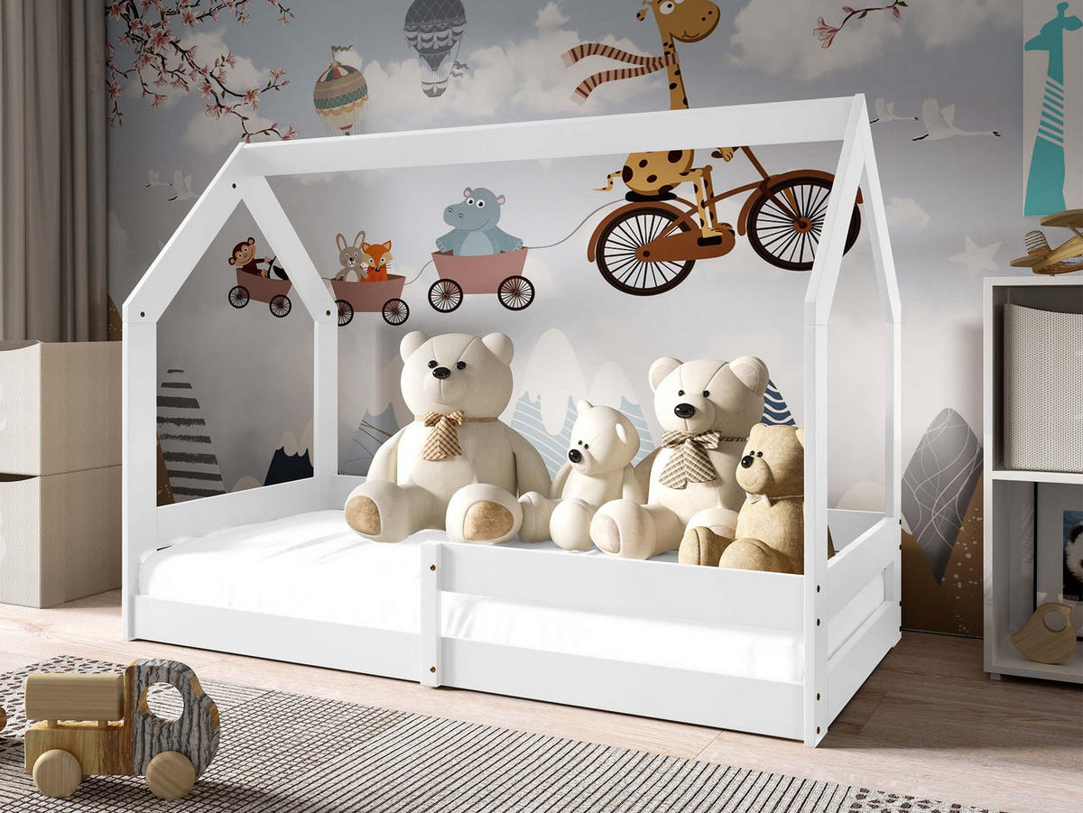 HAUSBETT Pola - Weiß, Holz (80/160cm) - MIRJAN24