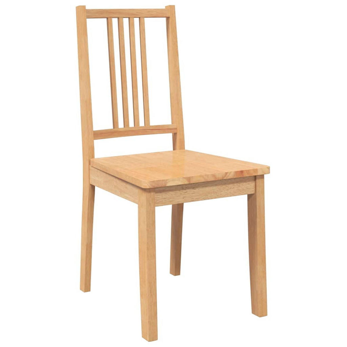 ESSZIMMERSTÜHLE 2 Stk. Natur Massivholz Gummibaum 40*47.5*89cm - Braun, Holz (40/89/47.5cm) - ZMH