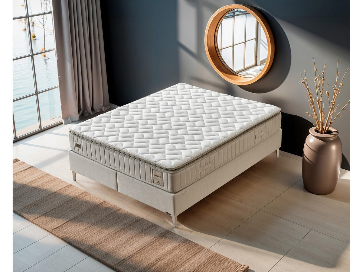 POLSTERBETTSET Serena 100x200 Beige - Beige, Textil/Metall (100/200cm) - Villa Möbel