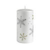 KERZE Frost Weiß 7/7/10 cm Naturmaterial - Weiß, Naturmaterialien (10cm) - Mondex