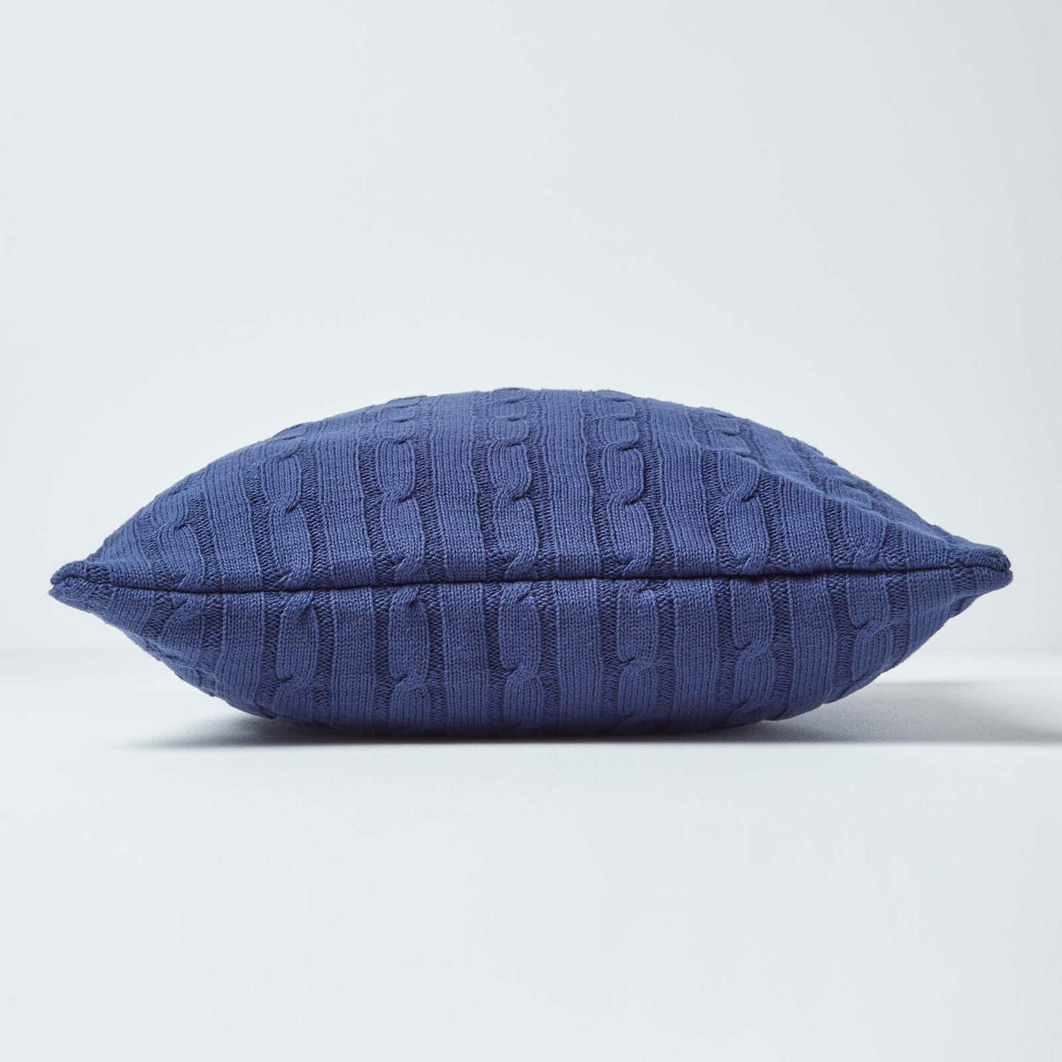 KISSENHÜLLE Zopfmuster 45/45 cm - Dunkelblau, Textil (45/45cm) - Homescapes