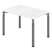 SCHREIBTISCH Serie-Y 80/120/74 cm in Weiß/Graphitfarben - Graphitfarben/Weiß, Holzwerkstoff (80/120/74cm) - bümö