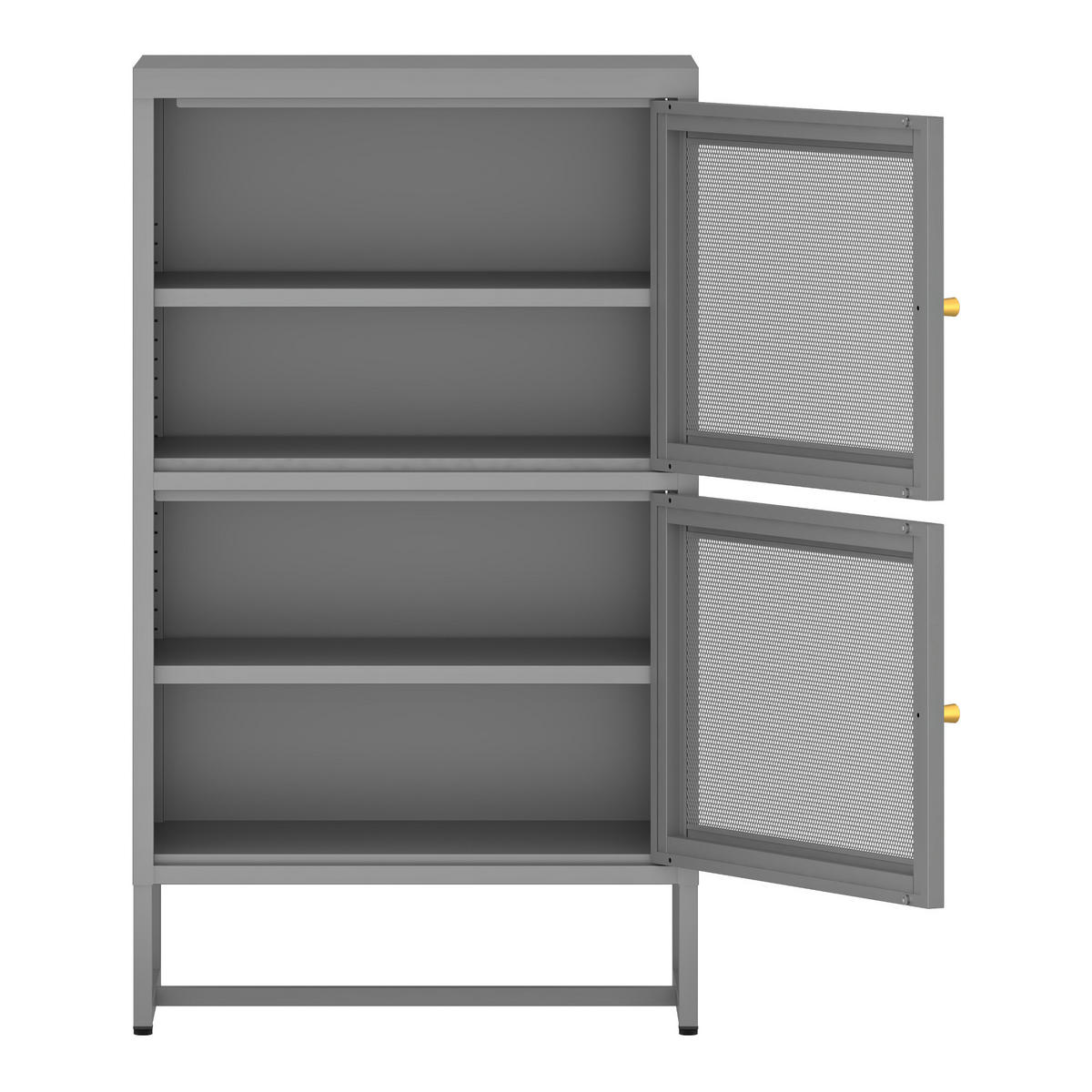 BÜROSCHRANK Sund - Grau, Metall (60/101.5/40cm) - [en.casa]