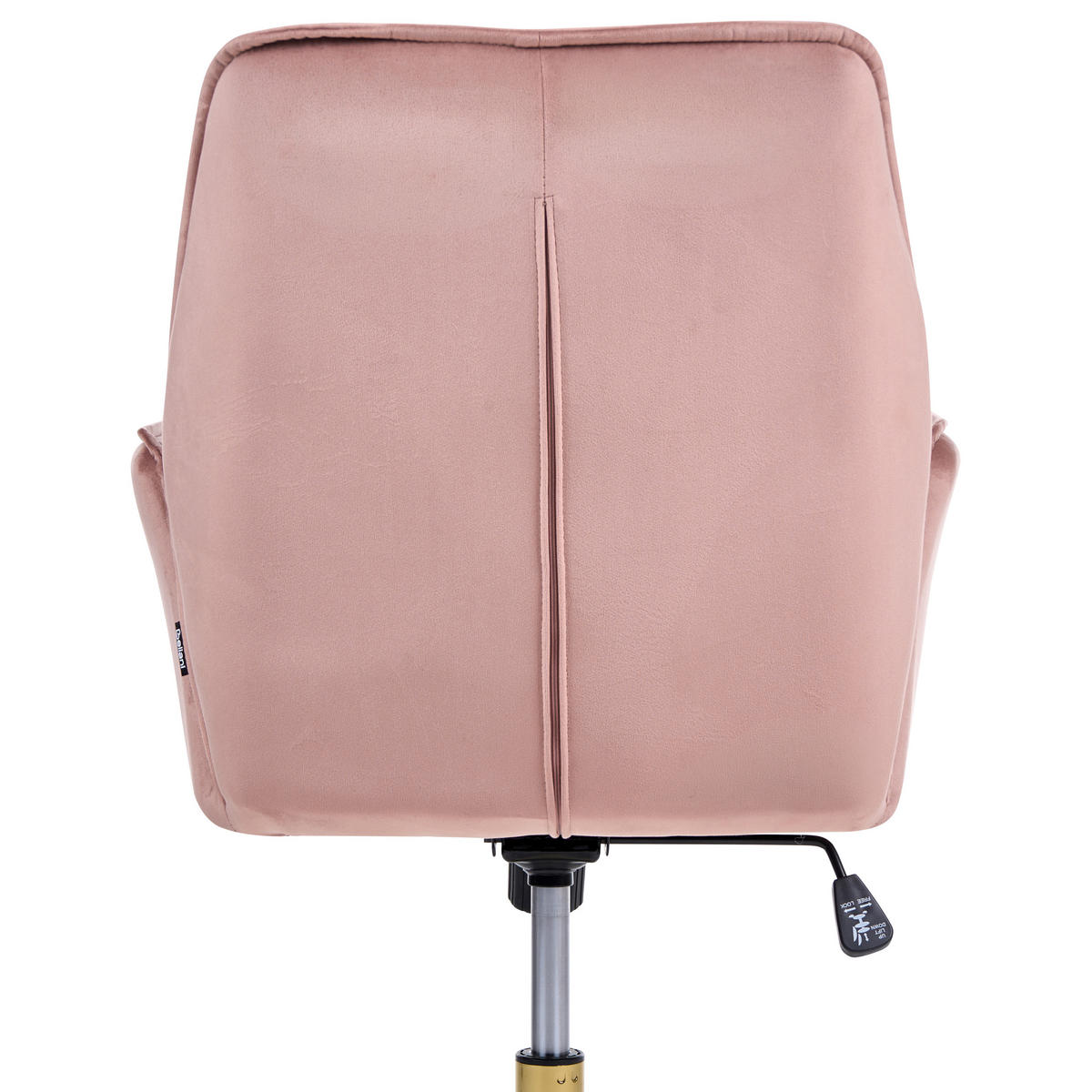 SCHREIBTISCHSTUHL Samtstoff Rosa Celara - Pink, Textil (60/87/60cm) - Beliani