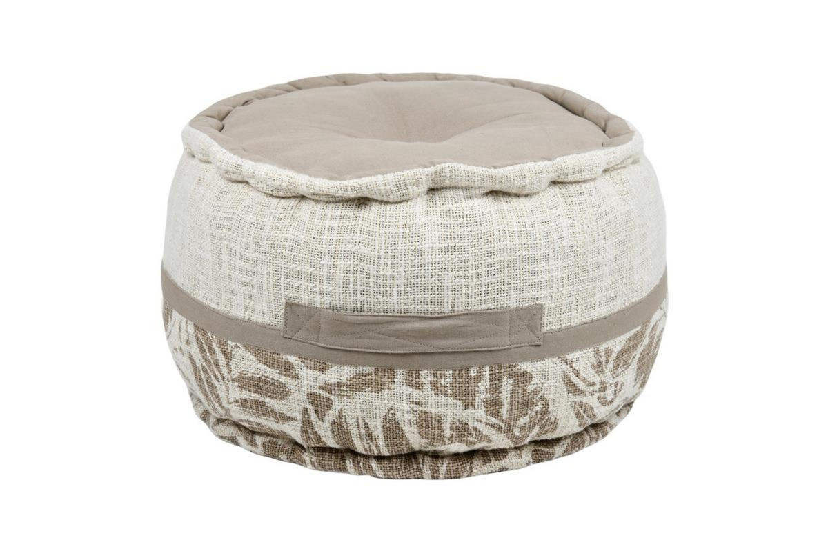POUF Baumwolle Hemera Ø 40 cm - Beige, Naturmaterialen (40/30/40cm)