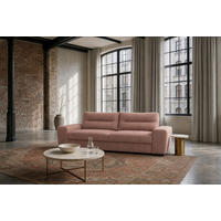 3-SITZER Carlisle Chenille Rosa 274/97/93 cm - Rosa, Kunststoff/Textil (274/93/97cm) - foamnova