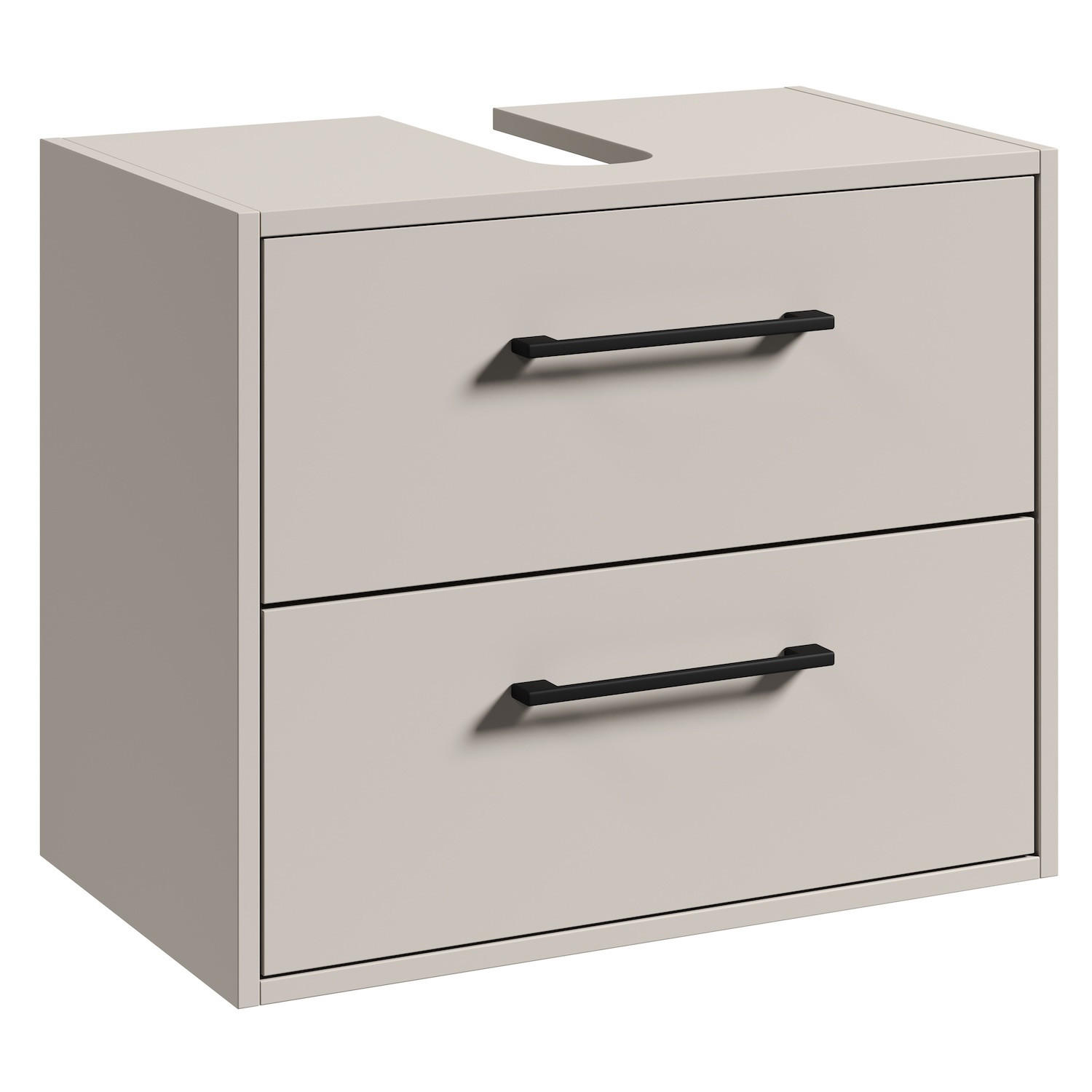 WASCHBECKENUNTERSCHRANK Florence 2 Schubladen Cashmere - 60 x 35 x 47 cm - Kaschmir, Holz (60/50/35cm) - Badplaats