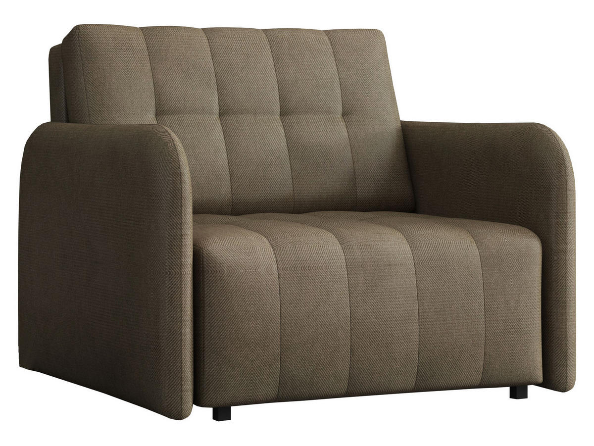 SCHLAFSOFA Viva Grand I - Hellbraun/Schwarz, Holz/Kunststoff (98/85/95cm) - MIRJAN24