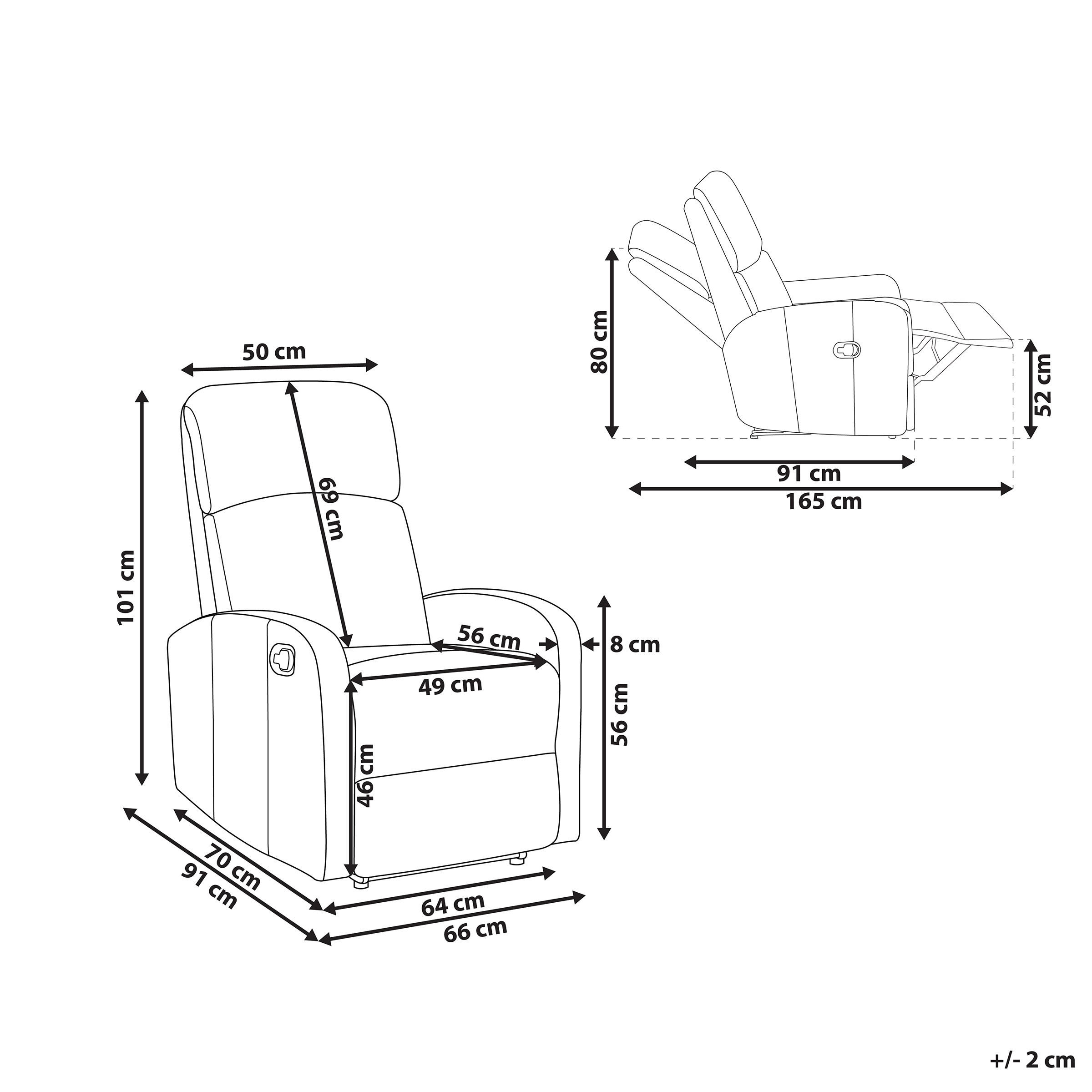 Thumbnail - Beliani Sessel, Schwarz, Textil, 1-Sitzer, 65x102x91 cm, Wohnzimmer, Sessel, Relaxsessel