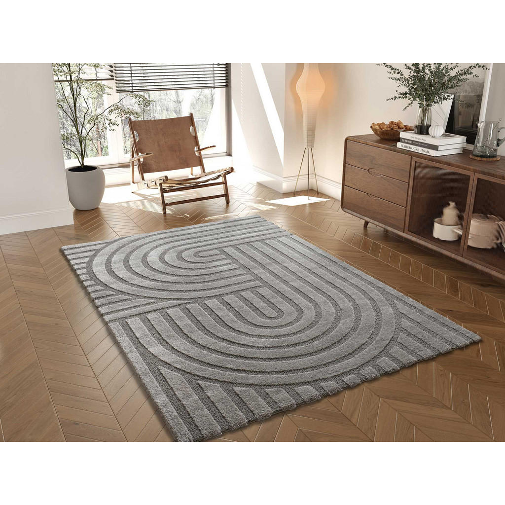 Thumbnail - Atticgo Webteppich, Grau, Textil, Mode, Rechteckig, 160x230 cm, Oeko-Tex® Standard 100, antistatisch, Teppiche & Böden, ...