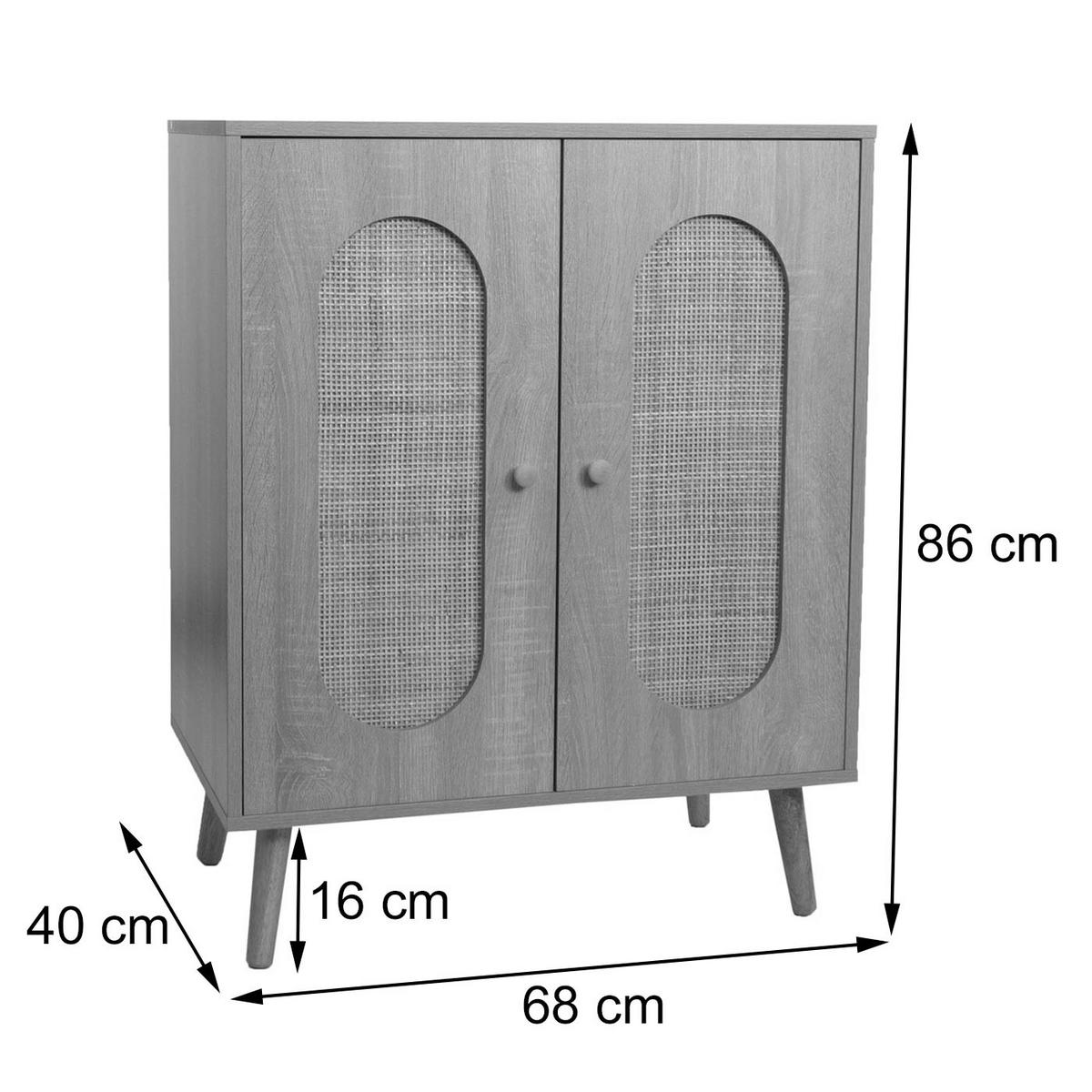 KOMMODE Beige - Beige, Holz (68/86/40cm) - MCW
