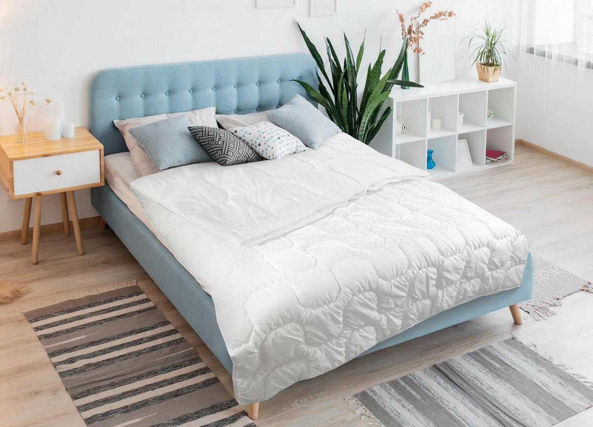 VIERJAHRESZEITEN-BETTDECKE 135x200 cm - Made in Germany: Winterdecke + Sommerdecke + Übergangsdecke - Super Soft - Weiß, Textil (135/200cm) - Carpe Sonno