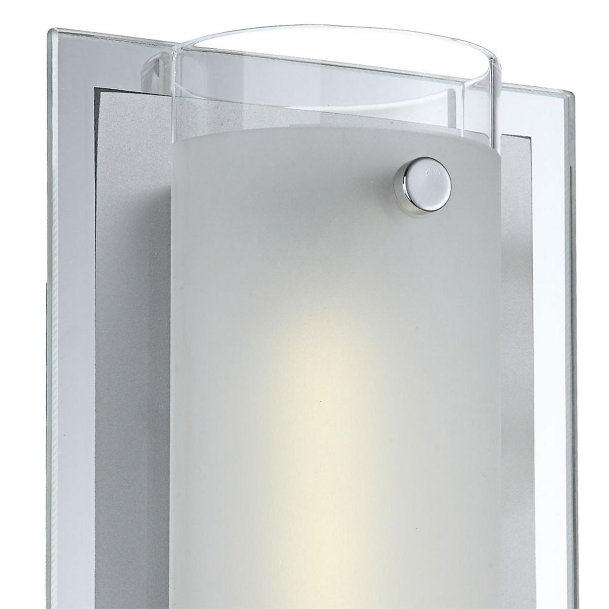 LED WANDLEUCHTE Metall Chrom Silber - Silberfarben, Metall (12/8.5/25cm) - Globo Lighting
