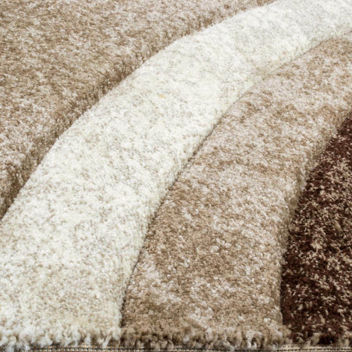 KURZFLORTEPPICH, abstrakt, Florhöhe 12 mm, Braun, 80 x 150 cm - Braun, Textil (80/150cm) - KADIMA DESIGN