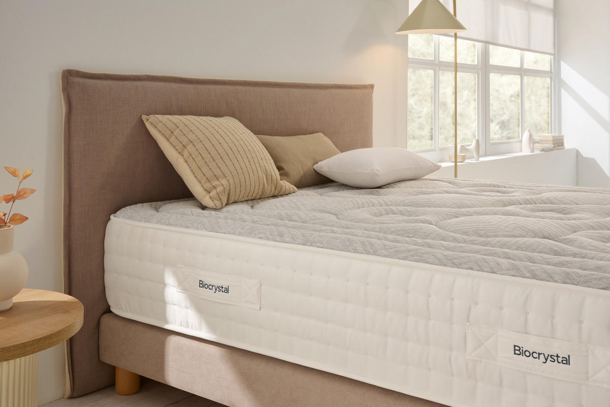 MATRATZE Biocrystal Selenium Spring - 140X200 cm - Grau, Textil (140/200cm) - Moonia