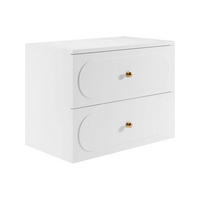 WASCHBECKENUNTERSCHRANK - 80 cm x 46 cm - Holz, Platte - Weiß - SATOBAL - Weiß, Holz (80/60/46cm) - Vente-Unique