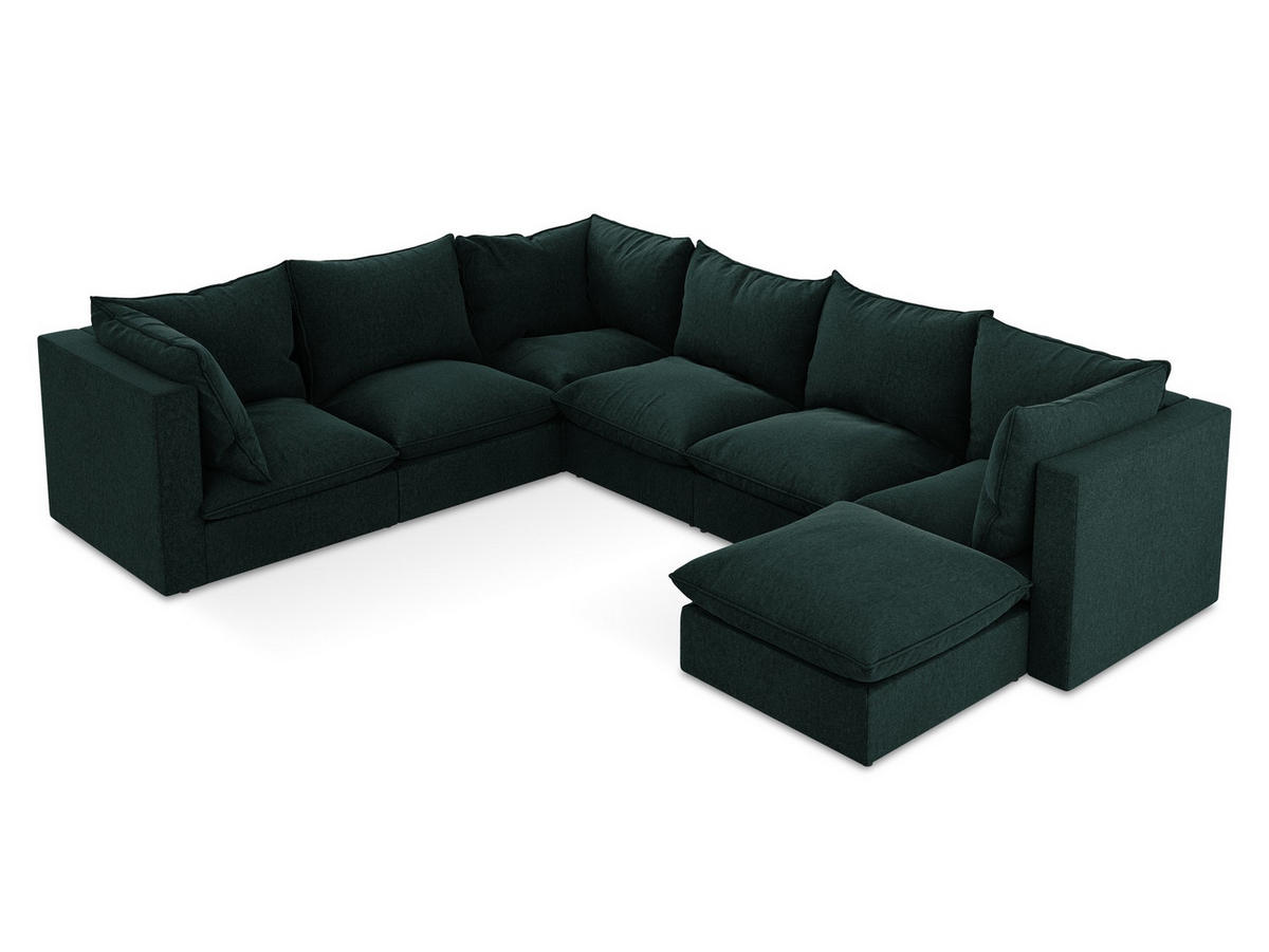 SOFAELEMENT Strukturstoff Grau - Hellgrau/Schwarz, Holzwerkstoff/Kunststoff (75/77/90cm) - LaMiaSofa