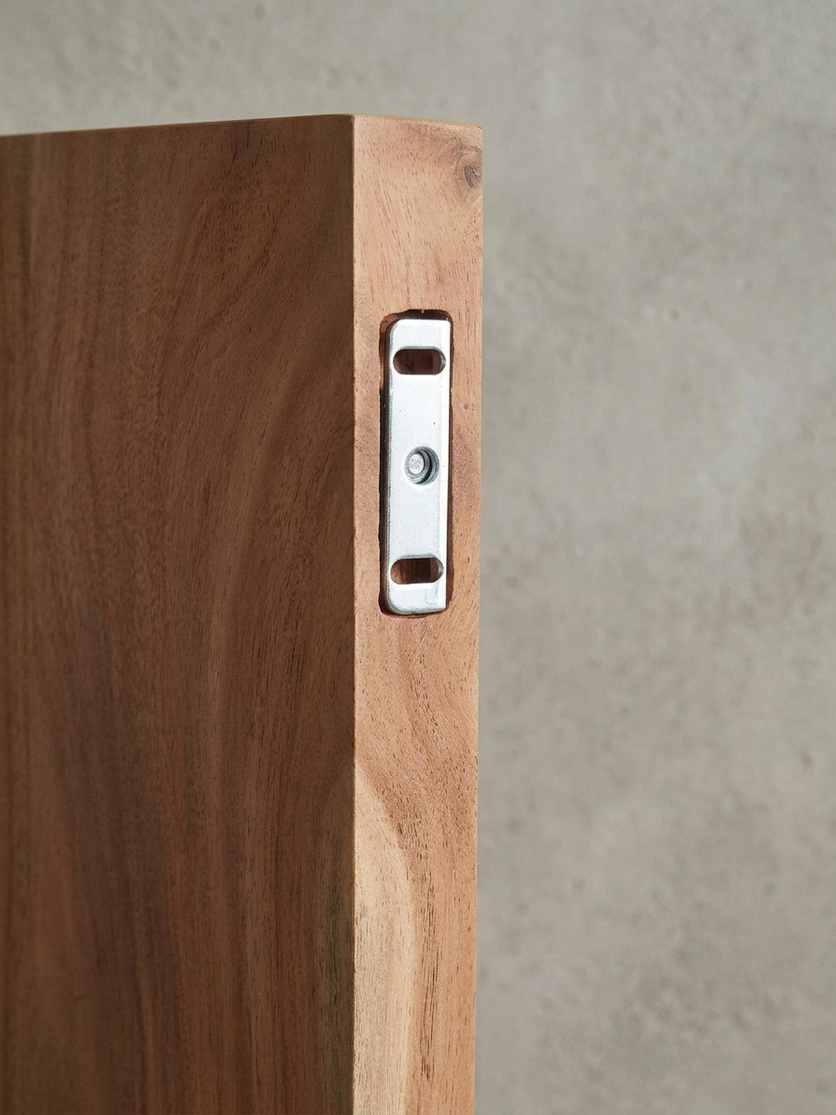 WANDREGAL Akazienholz Baumkante Rustikal, Beige 60x26x4 cm - Beige, Holz (60/4/26cm) - KADIMA DESIGN