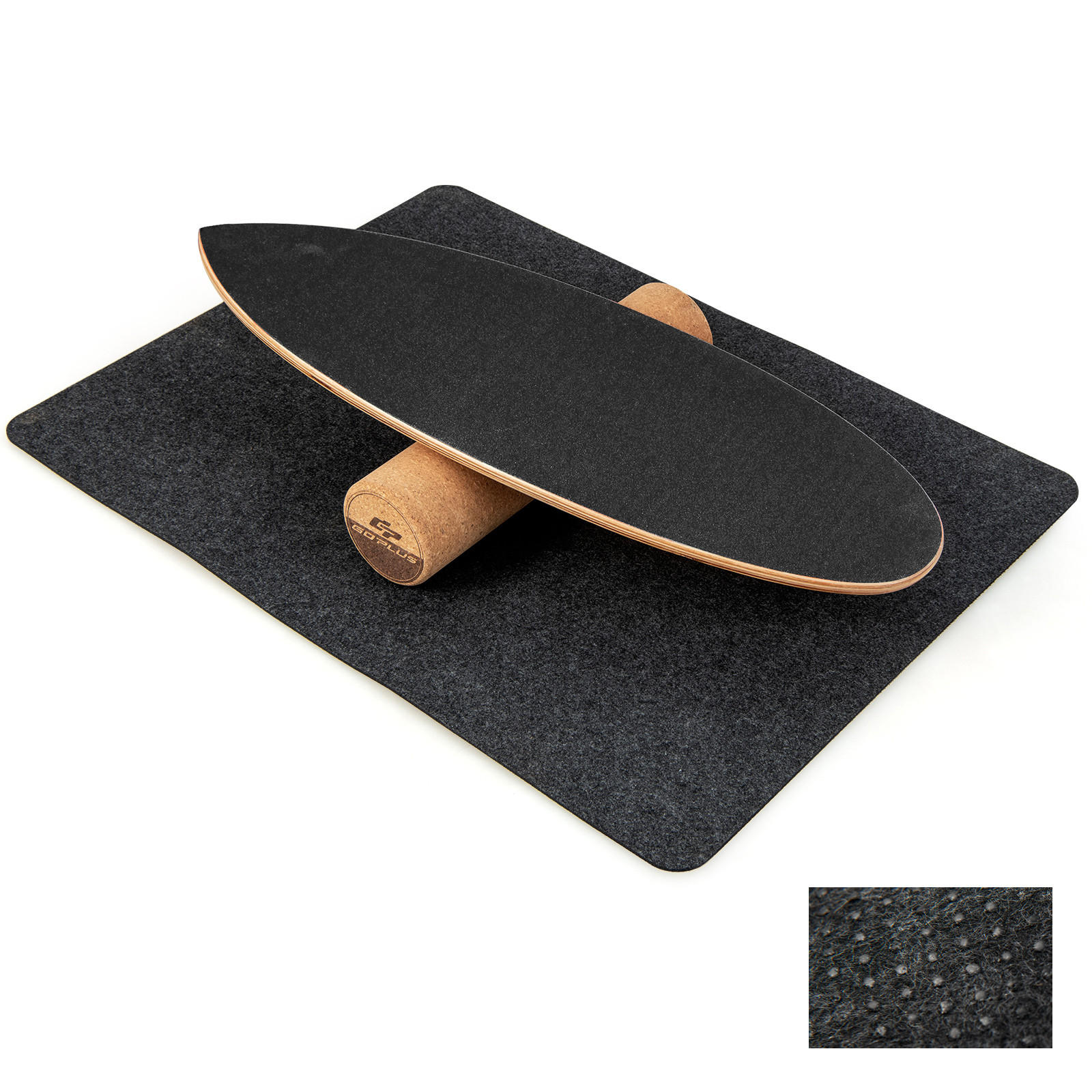 BALANCIERBRETT Schwarz - Schwarz, Holz (28/82cm) - COSTWAY
