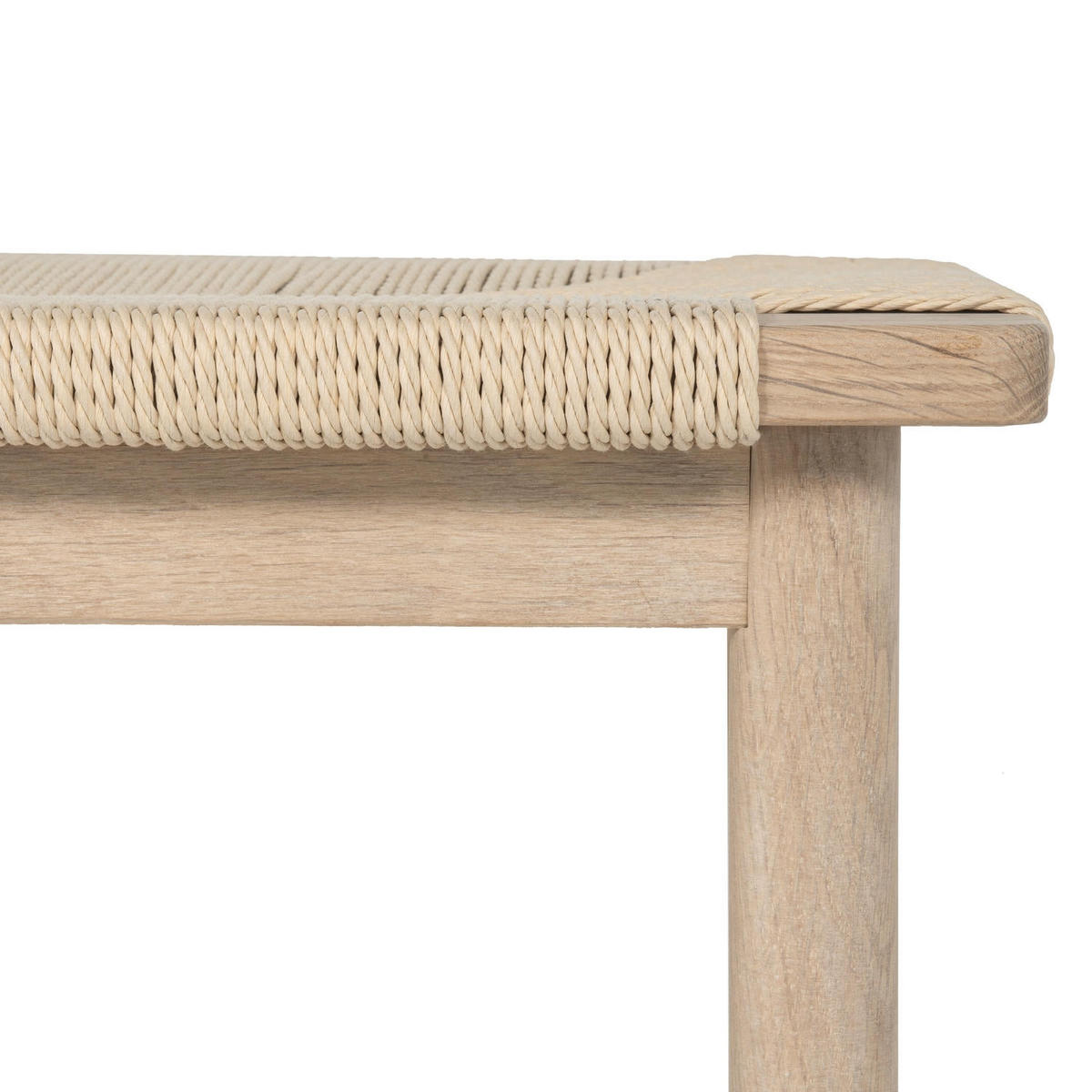 SITZBANK 110/35/47 cm Rattan / Eiche Eiche bianco - Eiche Bianco/Eichefarben, Holz/Papier (110/47/35cm) - Furnhouse
