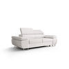 SCHLAFSOFA PRAGA 2, Sofa mit Schlaffunktion, Farbe: Weiß, Kunstleder - Weiß, Textil (208/90/100cm) - O-Sofa